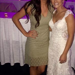 Green cocktail dress